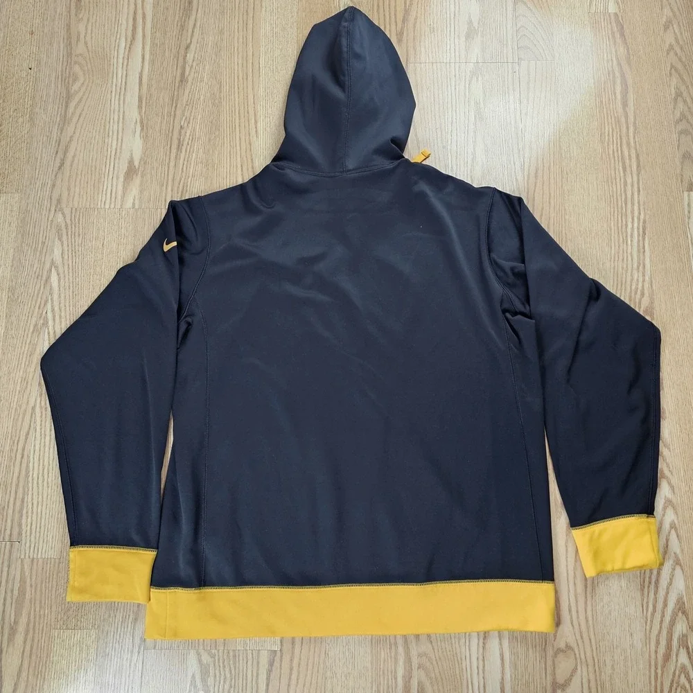 Nike Iowa Hawkeyes Hoodie Mens Large Black Therma-Fit ‎ Football NCAA College